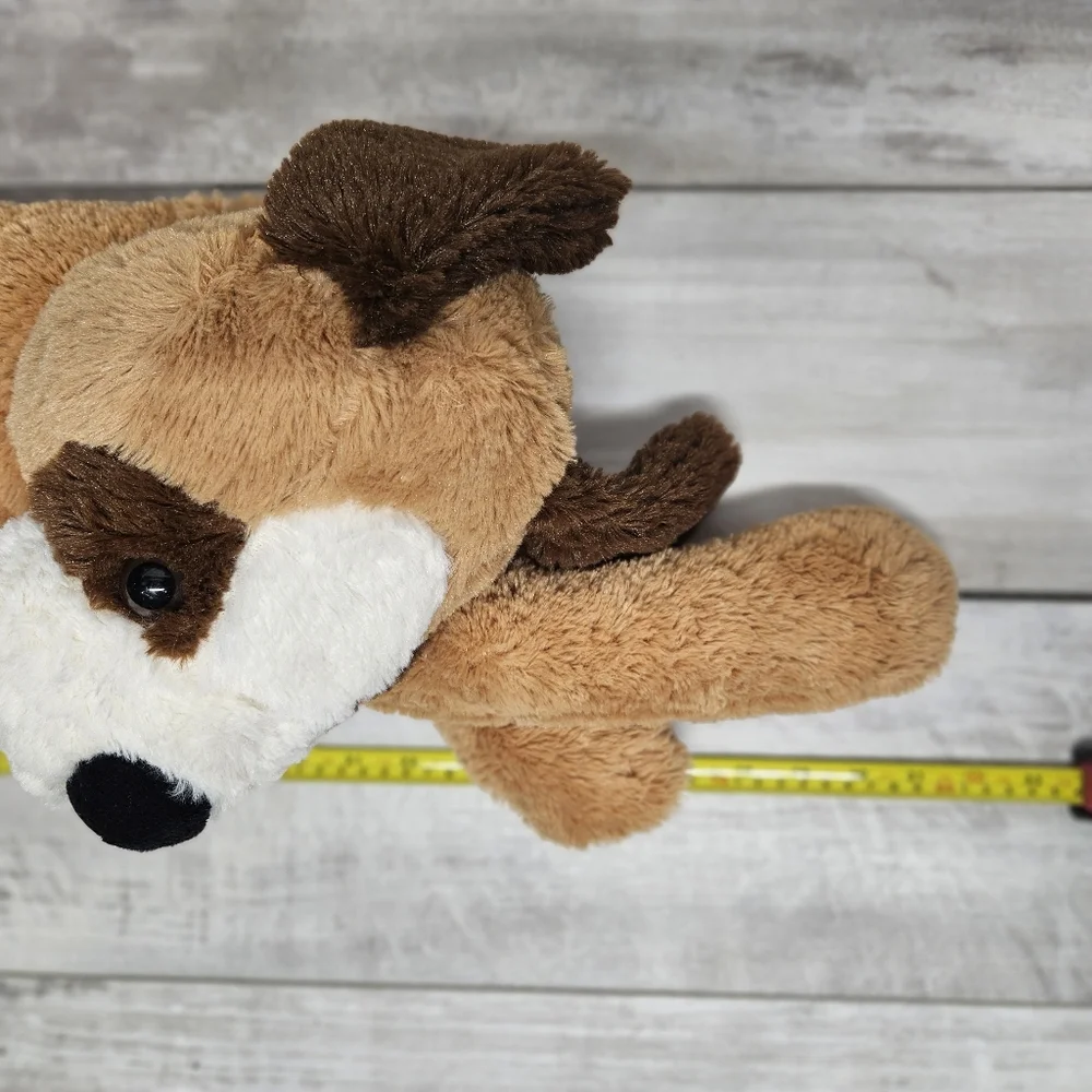 DanDee Laying Down Brown/White Dog Plush Stuffed Animal 31